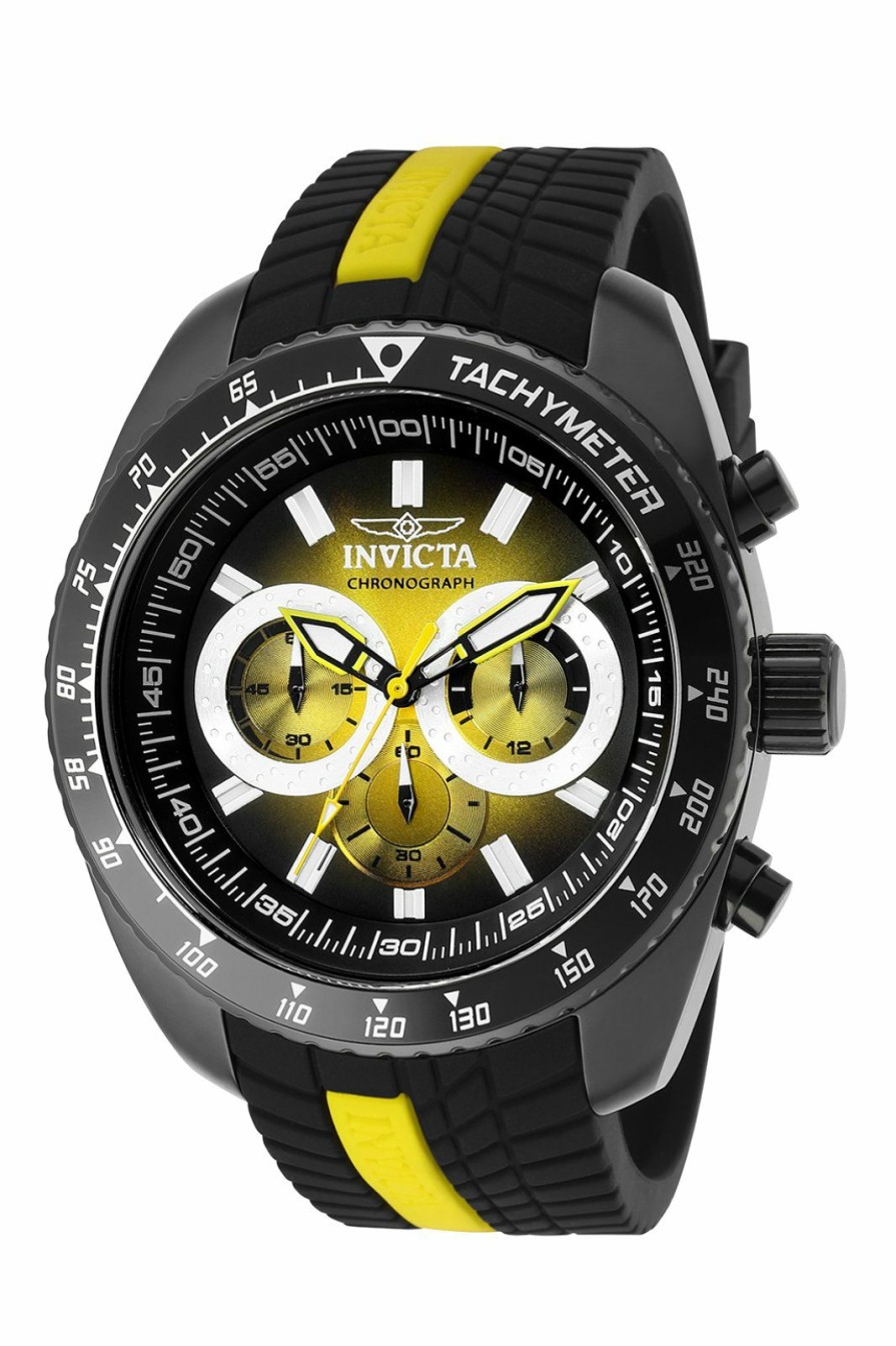 Men'S Invicta  | Invicta S1 Rally 36306 Men'S Quartz Watch - 48Mm Black/Yellow