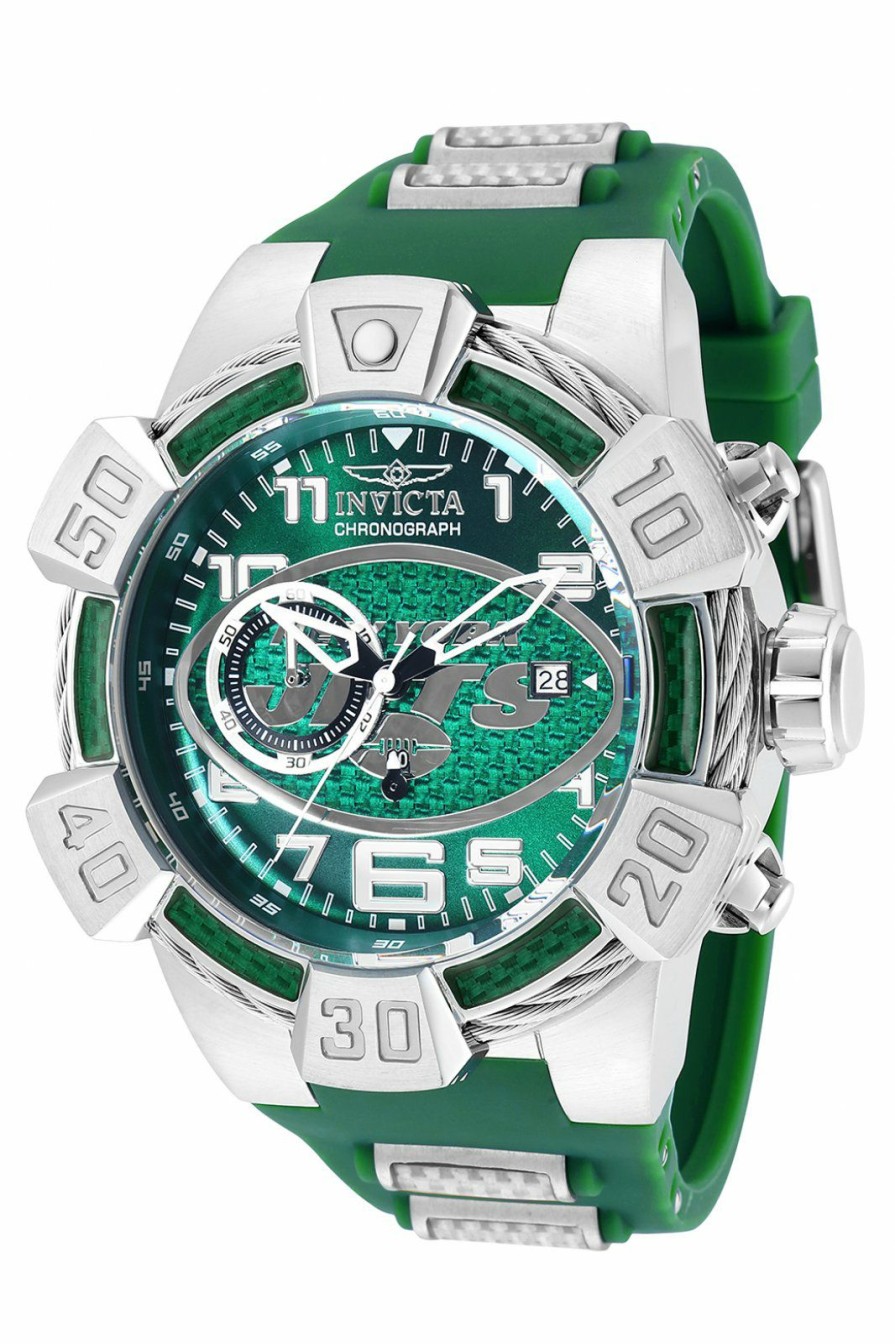 Men'S Invicta  | Invicta Nfl - New York Jets 35870 Men'S Quartz Watch - 52Mm